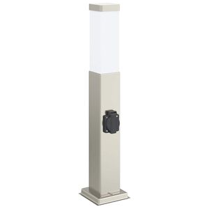 vidaXL Borne lumineuse avec sortie 50 cm en acier inoxydable IP44