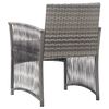 vidaXL Fauteuils de jardin avec coussins 2 pcs gris r&eacute;sine tress&eacute;e