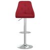 vidaXL Tabourets de bar lot de 2 rouge bordeaux tissu