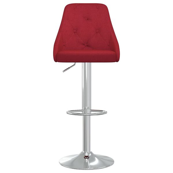 vidaXL Tabourets de bar lot de 2 rouge bordeaux tissu