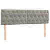 vidaXL Sommier &agrave; lattes de lit et matelas Gris clair 160x200cm Velours