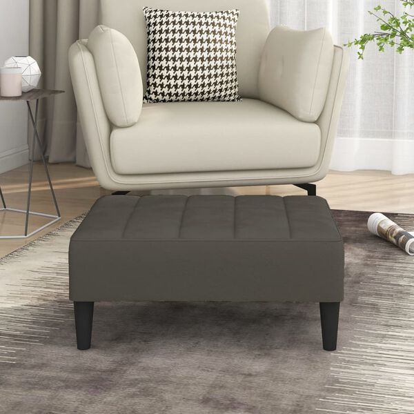 vidaXL Repose-pied Gris fonc&eacute; 78x56x32 cm Velours