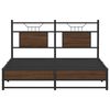 vidaXL Cadre de lit sans matelas chêne marron 137x190 cm