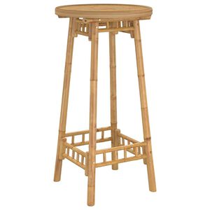 vidaXL Table de bar d'ext&eacute;rieur ronde en bambou &Oslash;55x100 cm