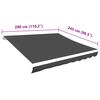 vidaXL Toile d'auvent Anthracite 300x250 cm