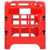 vidaXL Barri&egrave;res de circulation 4 pcs Rouge 75x75x100 cm
