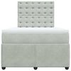 vidaXL Sommier &agrave; lattes de lit et matelas Gris clair 120x200cm Velours