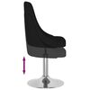 vidaXL Chaises pivotantes &agrave; manger lot de 2 Noir Tissu