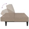 vidaXL Canap&eacute;-lit &agrave; 2 places Taupe Tissu microfibre
