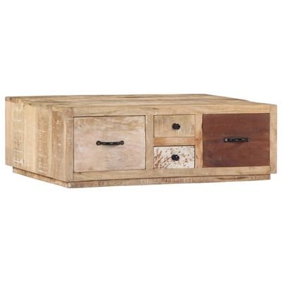 vidaXL Table basse 90x60x30 cm Bois de manguier massif