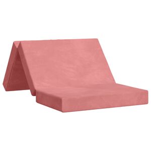 vidaXL Canap&eacute;-lit pliable 100 x 67 x 45 cm Rose