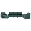 vidaXL Ensemble de canap&eacute;s 4 pcs avec coussins Vert fonc&eacute; Velours