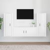 vidaXL Ensemble de meubles TV 3 pcs Blanc Bois d'ingénierie