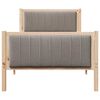 vidaXL Cadre de lit Marron et taupe 90 x 190 cm Bois massif en pin