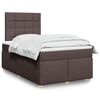vidaXL Sommier &agrave; lattes de lit avec matelas Marron fonc&eacute; 120x200 cm