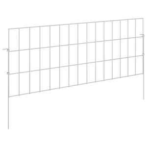 vidaXL Cl&ocirc;ture de jardin avec piquets 48 pc 75 x 30 cm Acier galvanis&eacute;