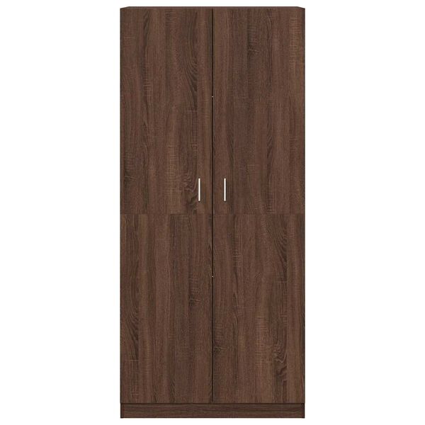 vidaXL Garde-robe Ch&ecirc;ne marron 90x52x200 cm Bois d'ing&eacute;nierie