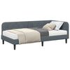 vidaXL Cadre de lit d'angle Gris fonc&eacute; 90 x 200 cm Velours