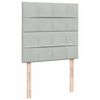 vidaXL Sommier &agrave; lattes de lit et matelas Gris clair 90x200 cm Velours