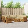 vidaXL Ensembles de canap&eacute;s avec coussin 10 pcs Naturel et Beige