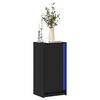 vidaXL Buffet avec LED noir 42,5x34x85 cm bois d'ing&eacute;nierie