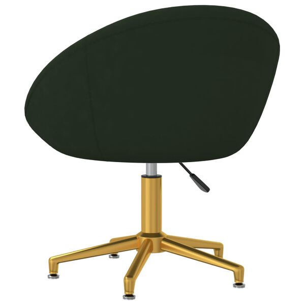 vidaXL Chaise de salle &agrave; manger Vert fonc&eacute; Velours