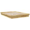 vidaXL Cadre de lit sans matelas 140x190 cm bois massif de ch&ecirc;ne