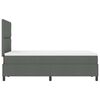 vidaXL Lit &agrave; ressorts avec matelas Gris fonc&eacute; 120 x 190 cm tissu