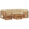 vidaXL Ensemble de canap&eacute;s d'ext&eacute;rieur 7 pc Naturel et Beige