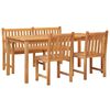 vidaXL Ensemble à manger de jardin 4 pcs Bois de teck massif