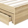 vidaXL Lit de Rangement Ch&ecirc;ne Sonoma 70 x 190 cm Bois d'ing&eacute;nierie