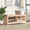 vidaXL Banc &agrave; chaussures 110x38x45,5 cm Bois de pin massif