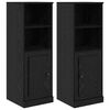 vidaXL Haut Armoire avec tiroir 3 pcs Ch&ecirc;ne noir Bois d'ing&eacute;nierie