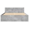 vidaXL Cadre de lit et t&ecirc;te de lit sans matelas gris b&eacute;ton 120x190 cm