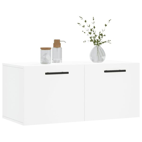 vidaXL Armoire murale blanc 80x36,5x35 cm bois d'ing&eacute;nierie