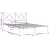 vidaXL Cadre de lit métal sans matelas avec tête de lit noir 150x200cm