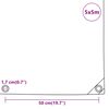 vidaXL B&acirc;che bleu 5x5 m 650 g/m&sup2;
