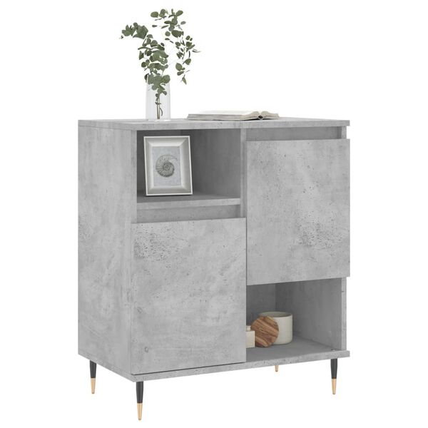 vidaXL Buffet Gris b&eacute;ton 60x35x70 cm Bois d'ing&eacute;nierie
