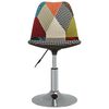 vidaXL Chaises pivotantes &agrave; manger lot de 2 Patchwork tissu