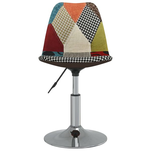 vidaXL Chaises pivotantes &agrave; manger lot de 2 Patchwork tissu