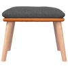 vidaXL Chaise &agrave; bascule avec repose-pied Gris fonc&eacute; Tissu