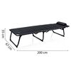 Campart Travel Chaise longue de camping pliable Siena Bleu 200x67x35cm
