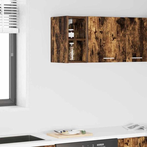 vidaXL Armoire suspendue avec stockage Ch&ecirc;ne fum&eacute; 20 x 29,5 x 40 cm