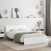 vidaXL Cadre de lit avec t&ecirc;te de lit et LED blanc 120x190 cm