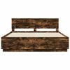 vidaXL Cadre de lit Ch&ecirc;ne fum&eacute; 200 x 200 cm Bois d'ing&eacute;nierie