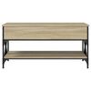 vidaXL Table basse ch&ecirc;ne sonoma 100x50x50cm bois d'ing&eacute;nierie et m&eacute;tal