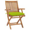 vidaXL Chaises pliables de jardin avec coussins lot de 8 Teck solide