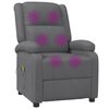 vidaXL Fauteuil de massage Gris Similicuir