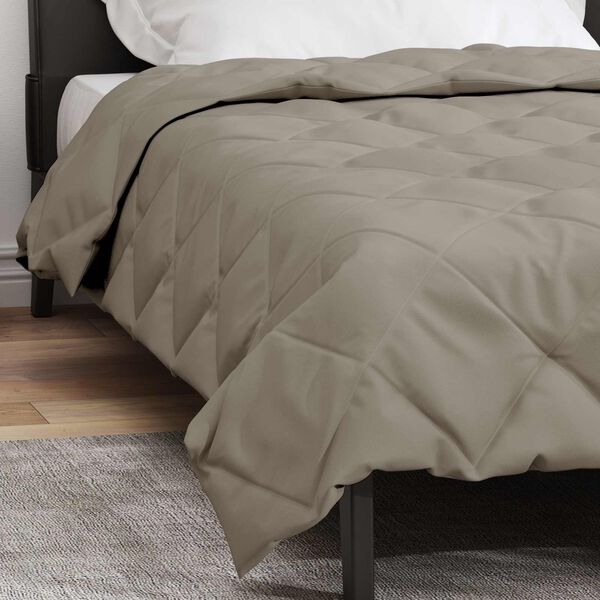 vidaXL Duvet d'&eacute;t&eacute; simple Gris clair 220 x 140 cm Microfibre