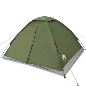 vidaXL Tente de camping &agrave; d&ocirc;me 4 personnes vert olive imperm&eacute;able